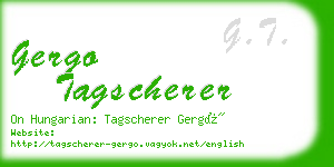 gergo tagscherer business card